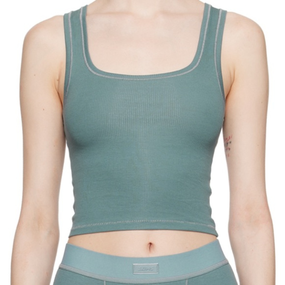 Skims Cropped Ribbed Tank